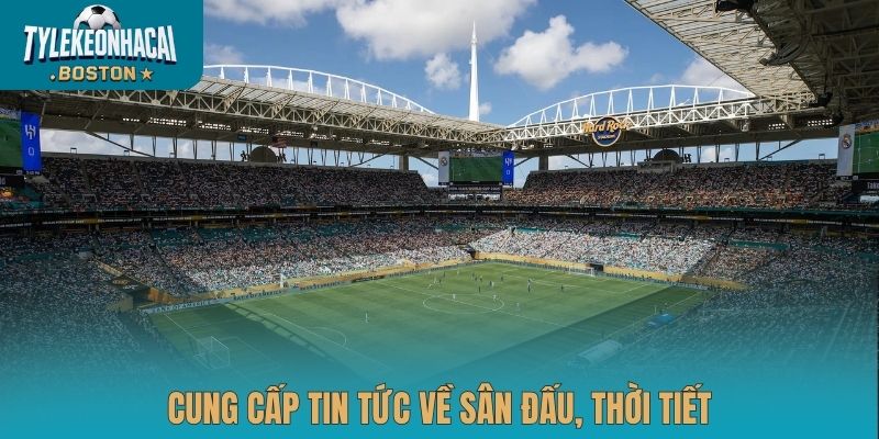 Cung cấp tin tức về sân đấu, thời tiết